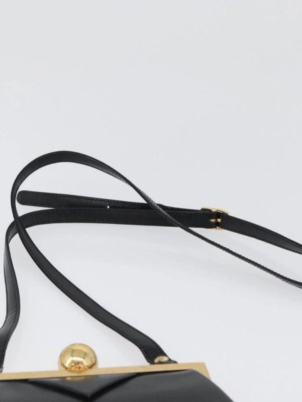 SAINT LAURENT Shoulder Bag Leather Black Gold - Picture 9 of 16